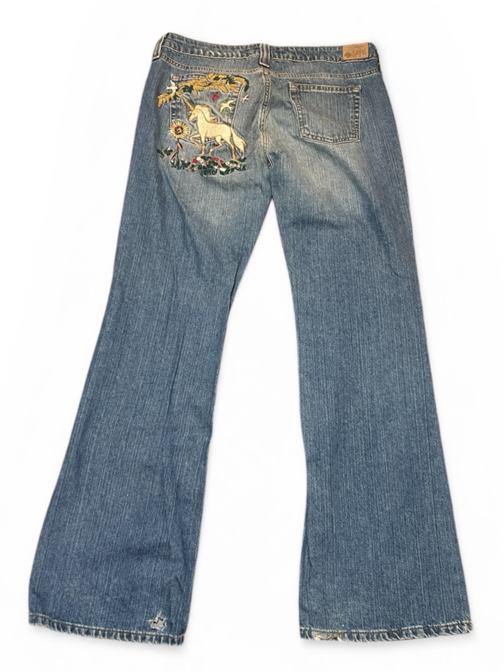 Y2K Hippie Unicorn Embroidered Rare Grunge Jeans